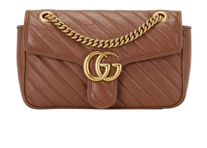 GG Marmont Shoulder, &pound;650, Handbags, Brown, Leather, Front view